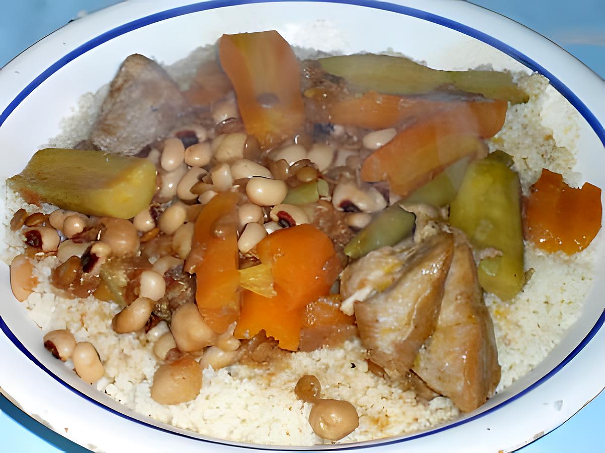 recette COUSCOUS KABYLE AUX LEGUMES