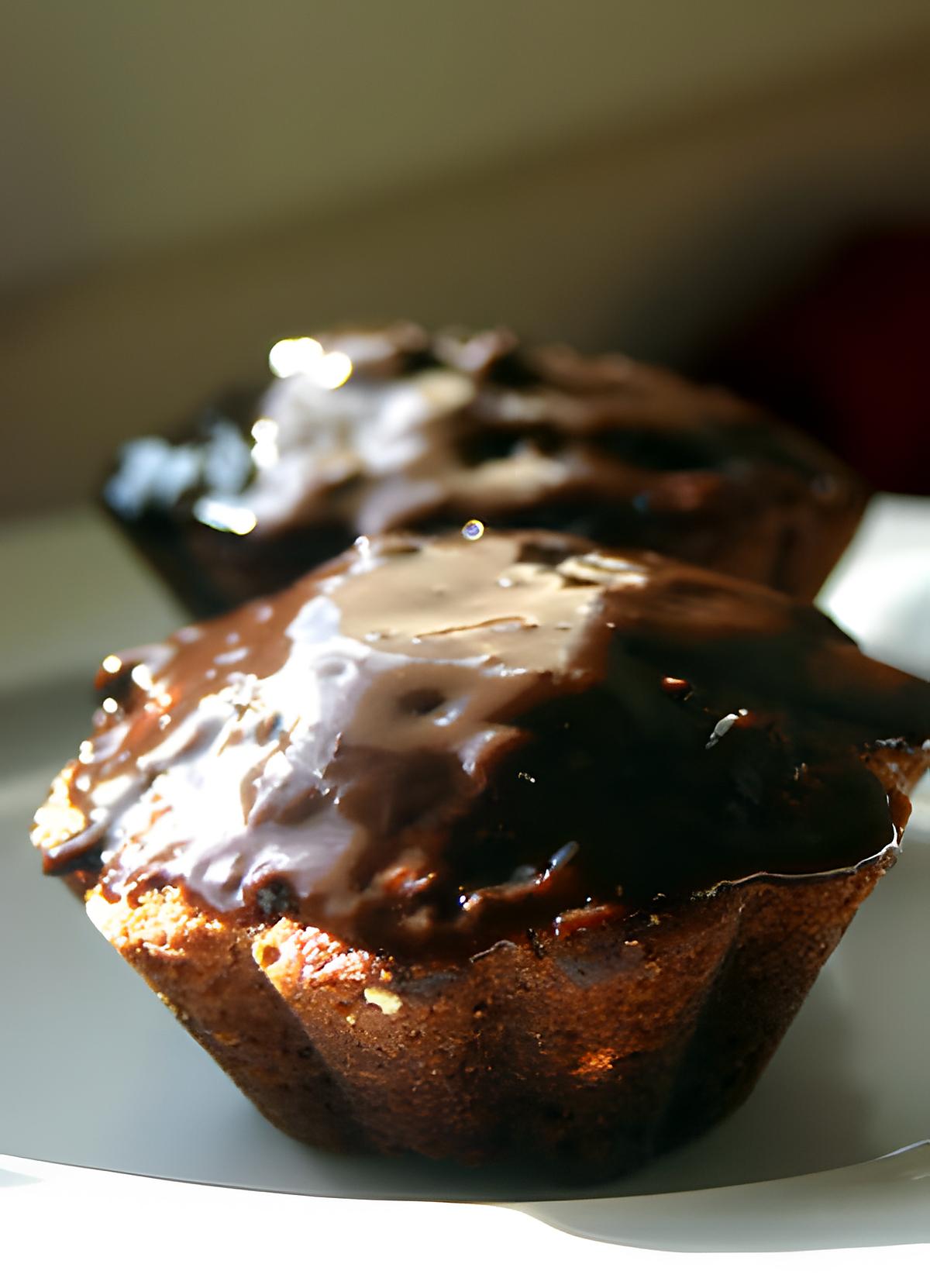 recette Choco-Honey-Dipped Muffins (Muffins glaçage Miel-Chocolat)
