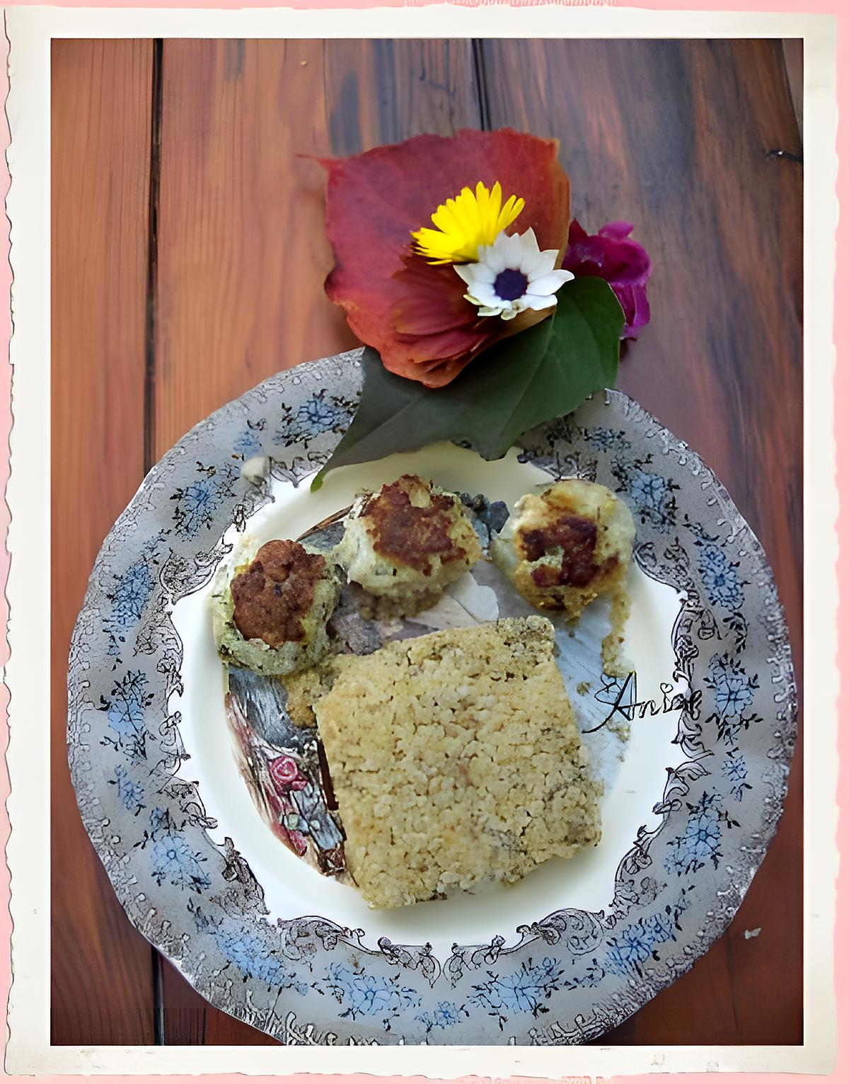 recette Boulettes de poisson à la coriandre et semoule au pavot