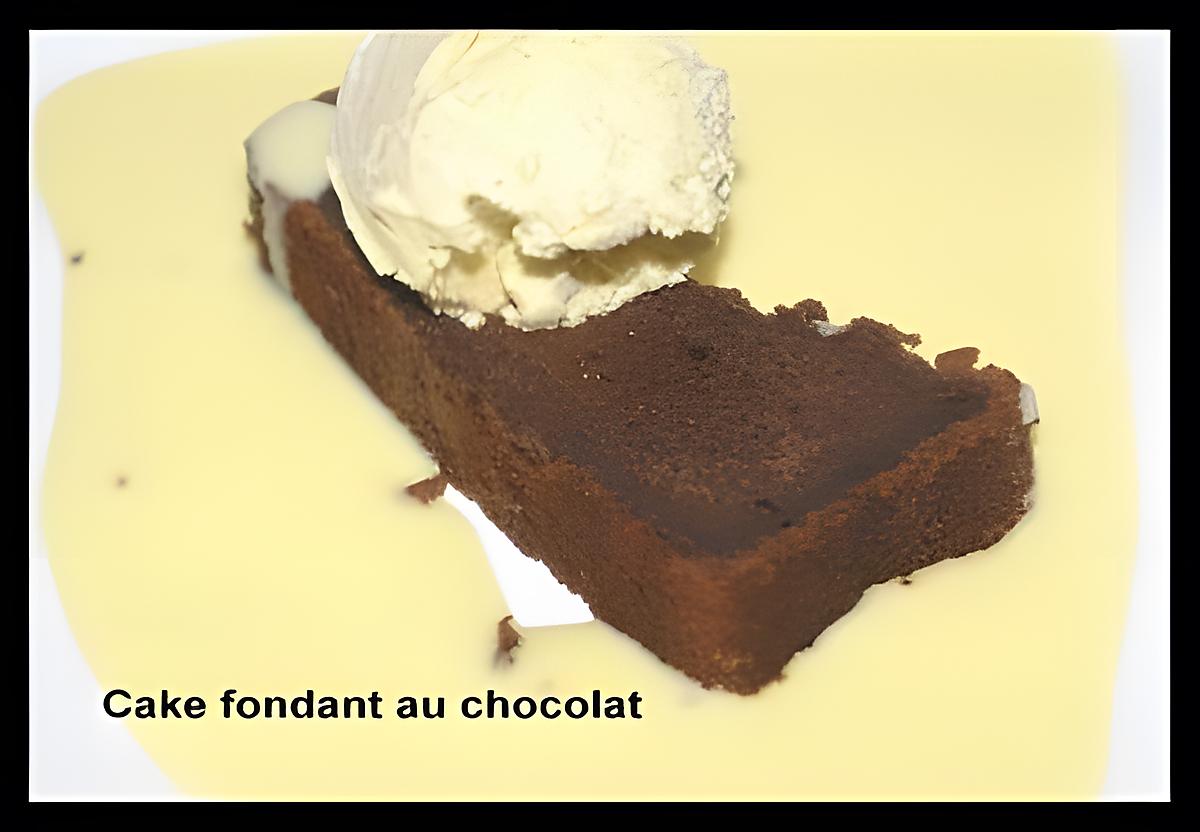 recette CAKE FONDANT AU CHOCOLAT TOUT EN DOUCEUR