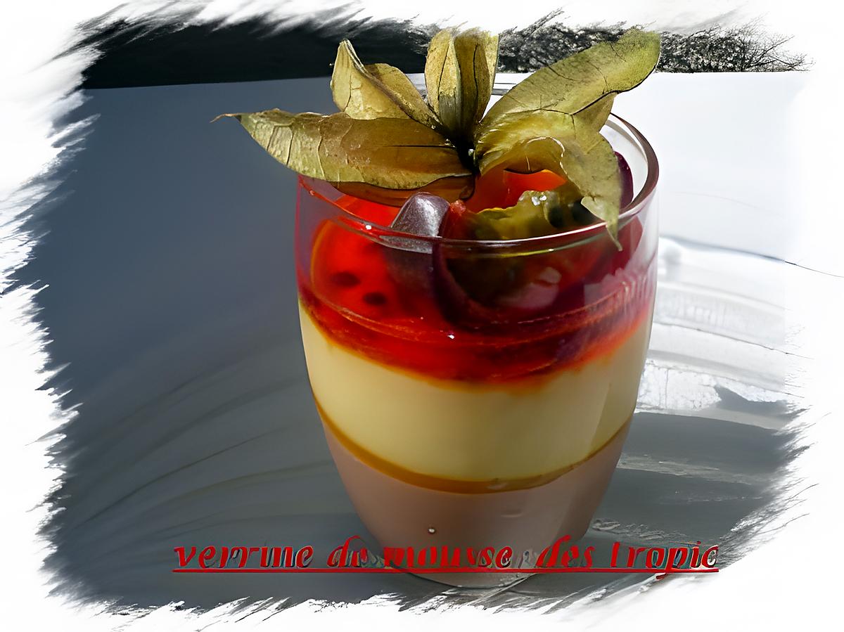 recette verrine de mousse des tropic