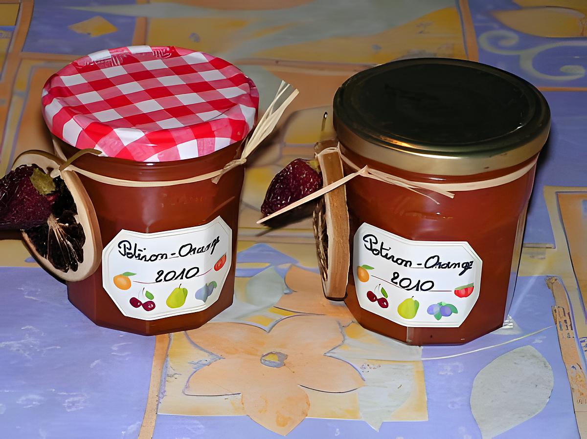 recette Confiture de citrouille/orange