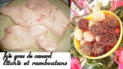 recette Foie gras de canard aux litchis