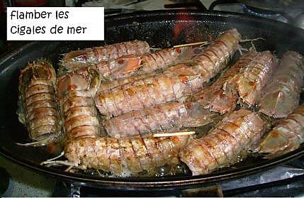 recette Civet de Cigales de mer au Maury rancio