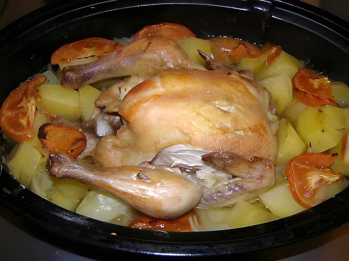 Recette de Poulet au four avec ces pommes de terre