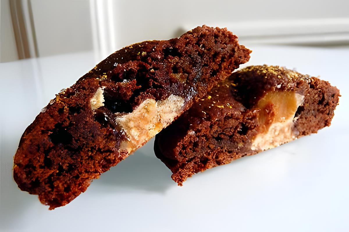 recette Biscuits moelleux au chocolat et caramels mous