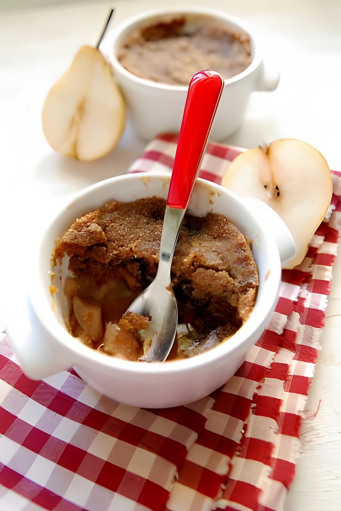 recette Crumble banane, poire et chocolat aux spéculoos