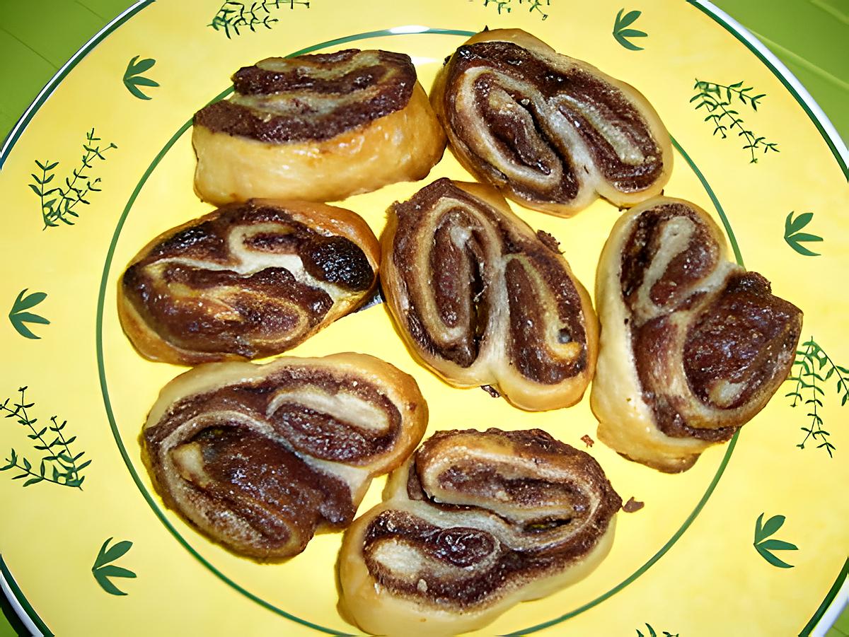 recette Palmiers chocolat/noisette