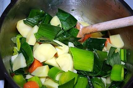 recette Velouté De Poireau Avec Un Reste De Feuilles Vertes