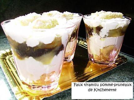 recette Faux tiramisu pomme-pruneaux …de Kitchenette---La recette revisitée