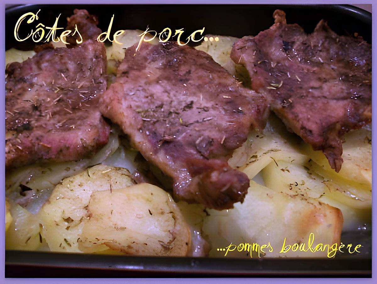 recette Côtes de porc & pommes boulangère