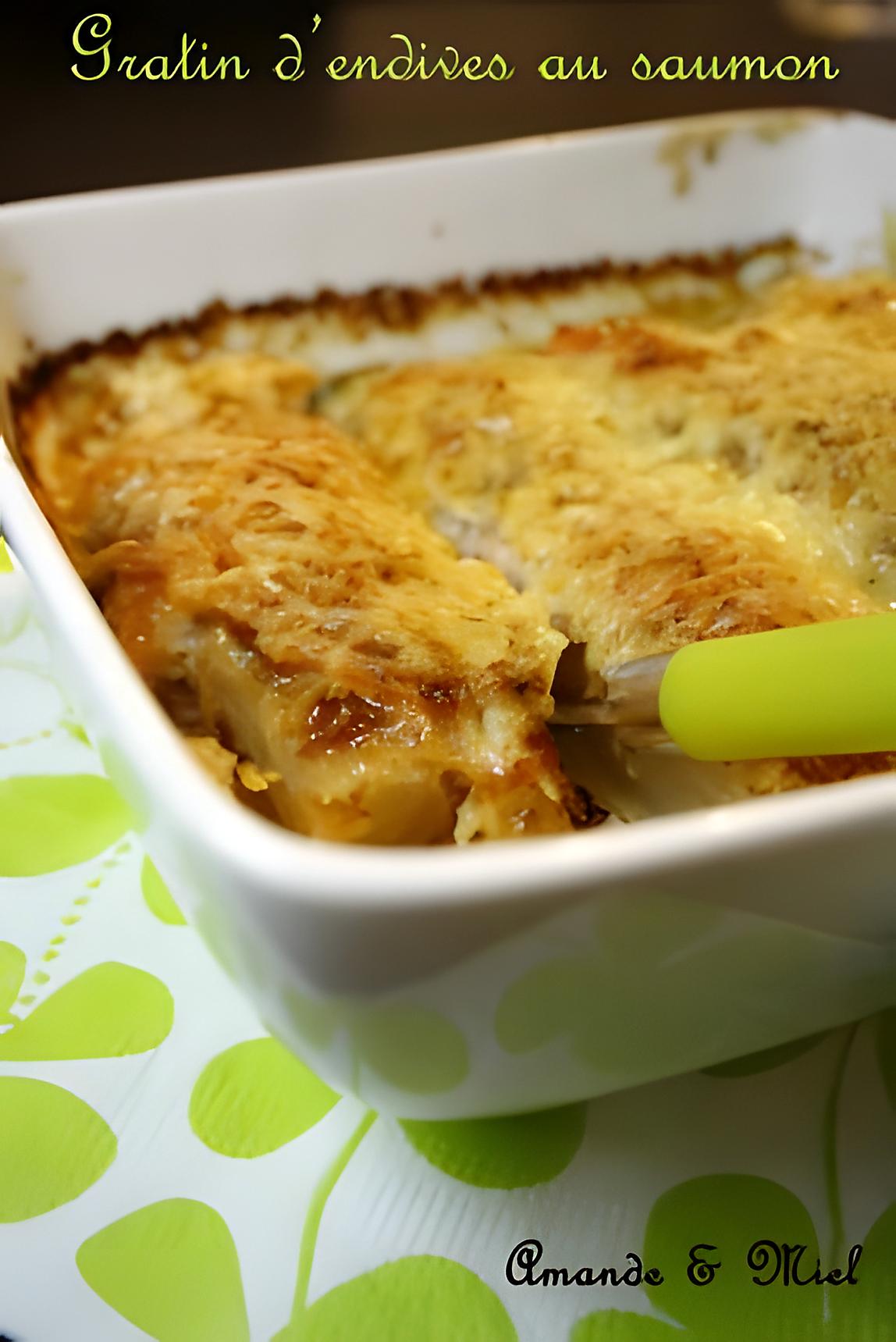 recette Gratin d'endives au saumon fumé