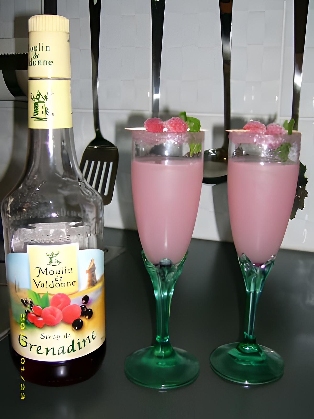 recette cocktail litchi-grenadine sans alcool