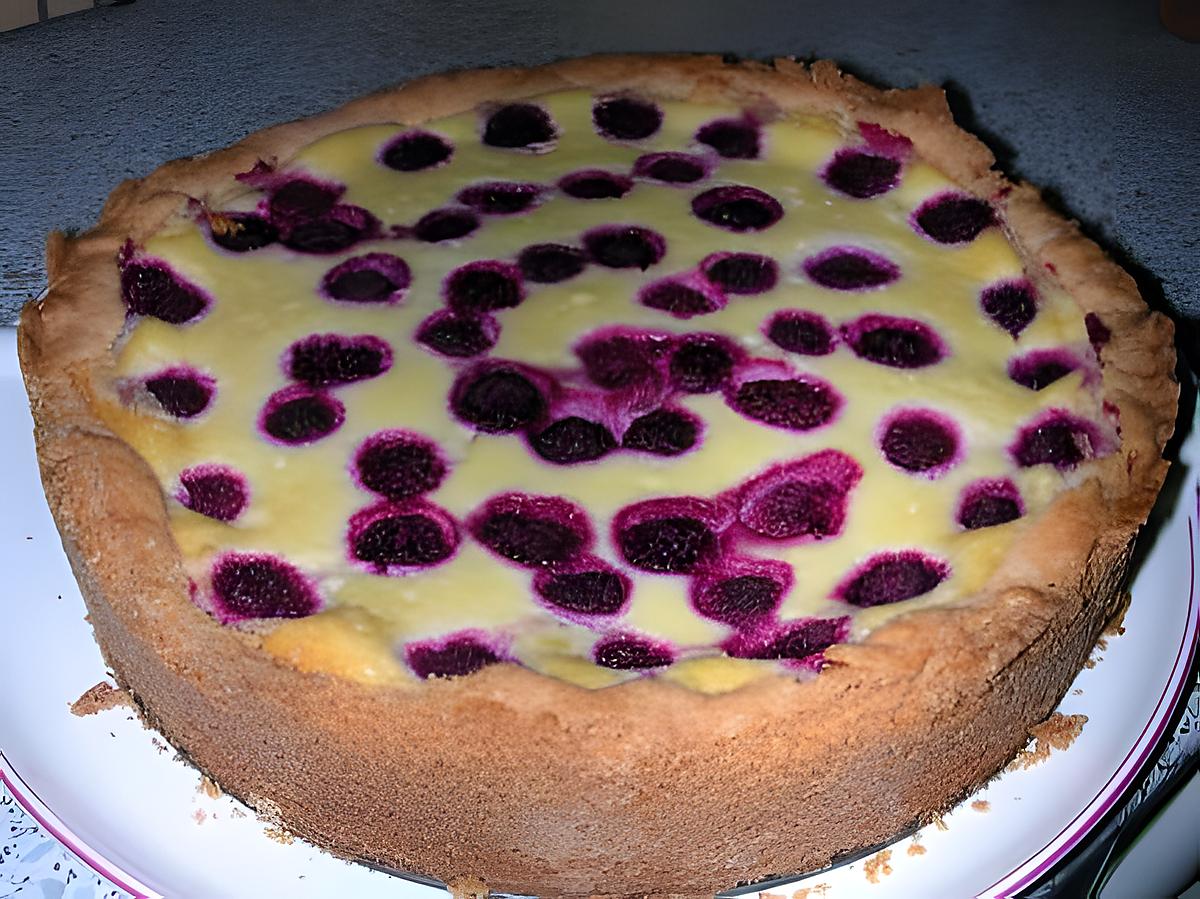 recette Tarte au chocolat blanc et framboises