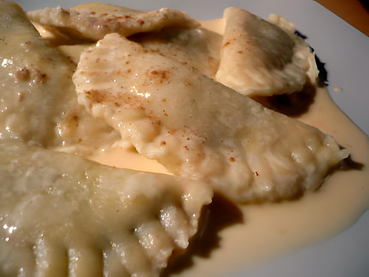 recette Raviolis de spéculoos et foie gras et sa sauce à la cannelle