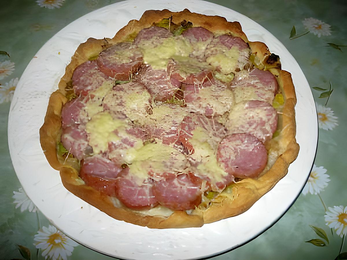 recette tarte à la saucisse de morteau