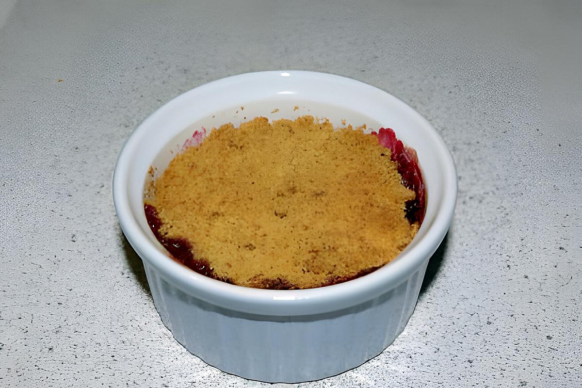 recette Crumble Framboise/Pomme