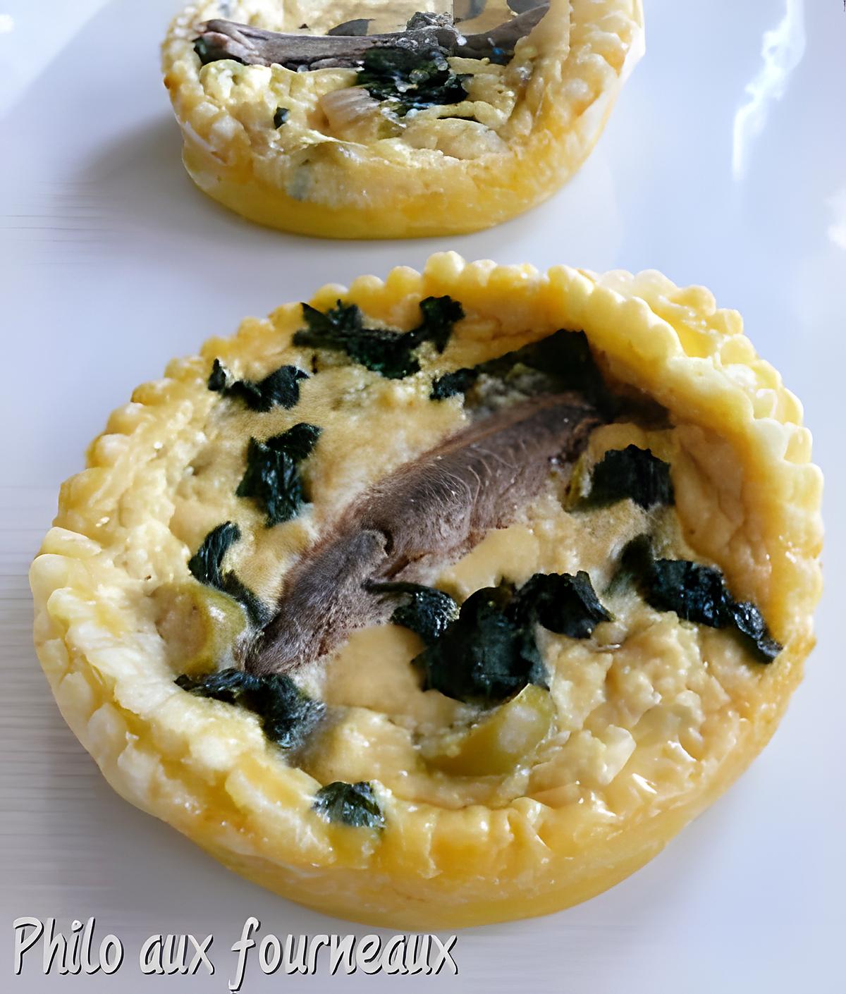 recette Tartelette à la brousse & aux anchois