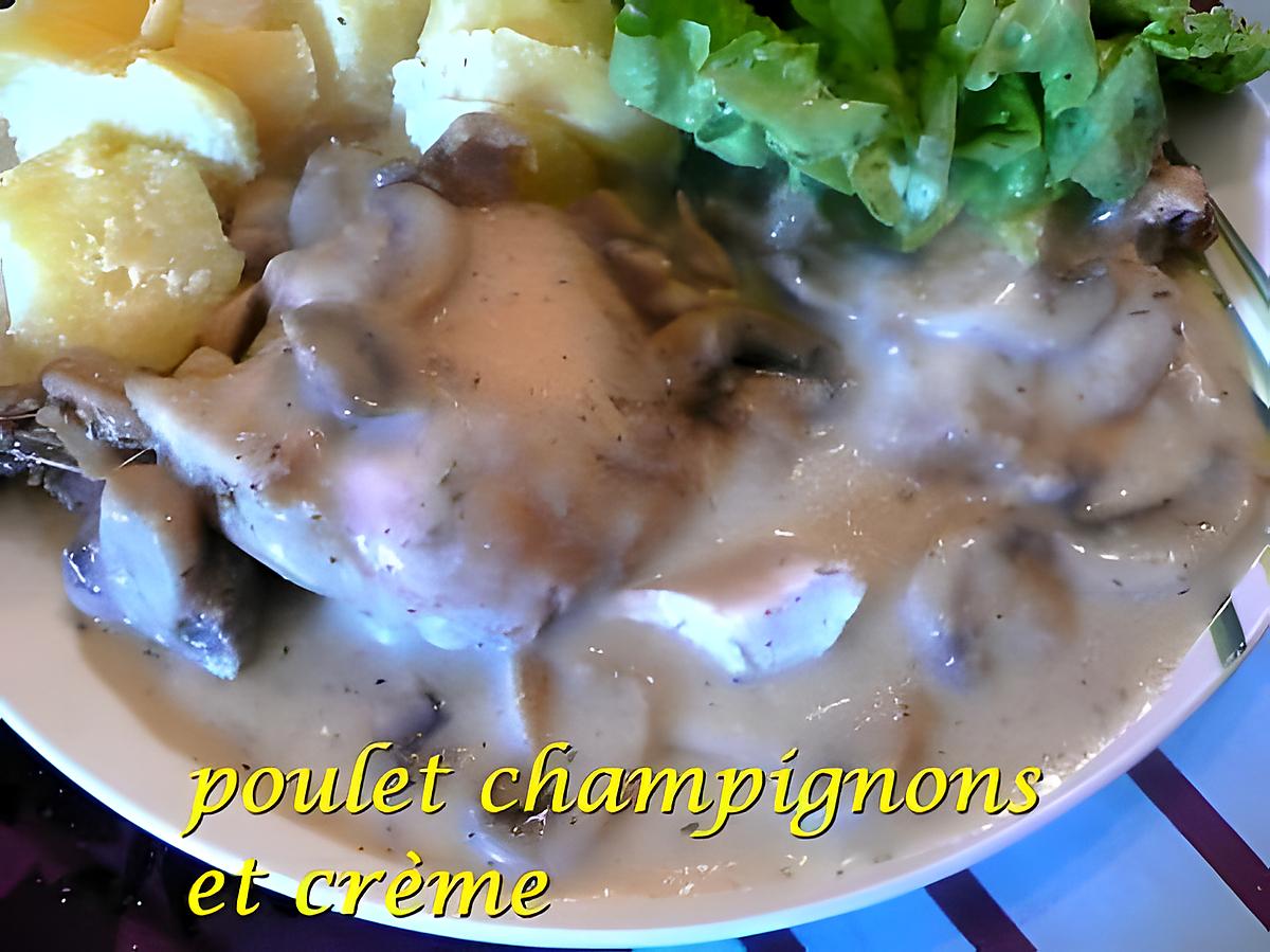 recette poulet champignons et crème