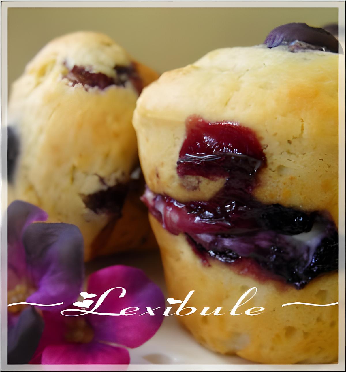 recette Muffins au coeur de philadelphia et aux bleuets