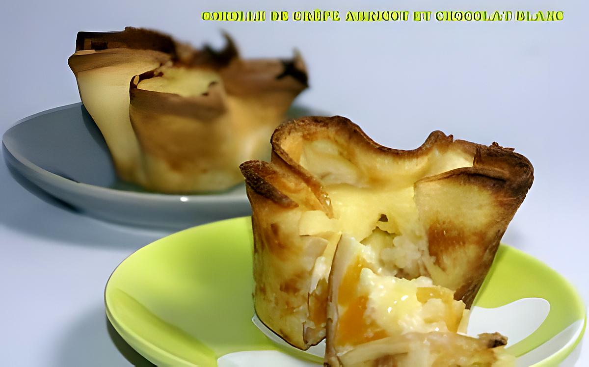 recette COROLLE DE CRÊPE ABRICOT ET CHOCOLAT BLANC