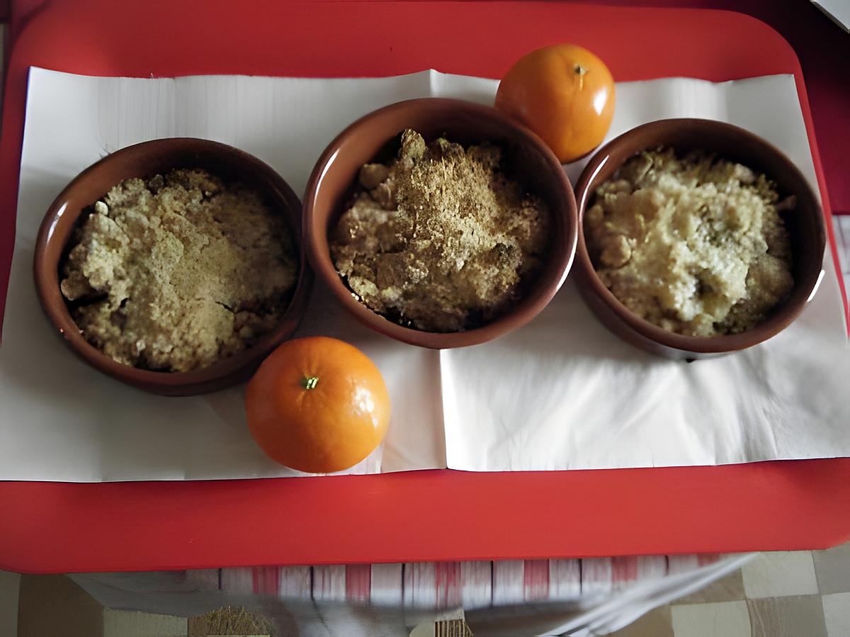 recette Crumble pomme-clémentine