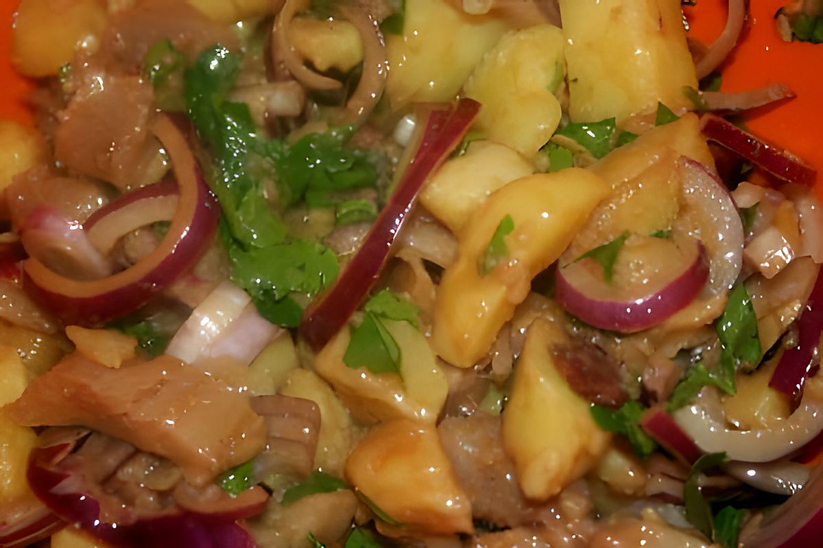 recette SALADE TIEDE POMMES DE TERRE HARENGS FUMES