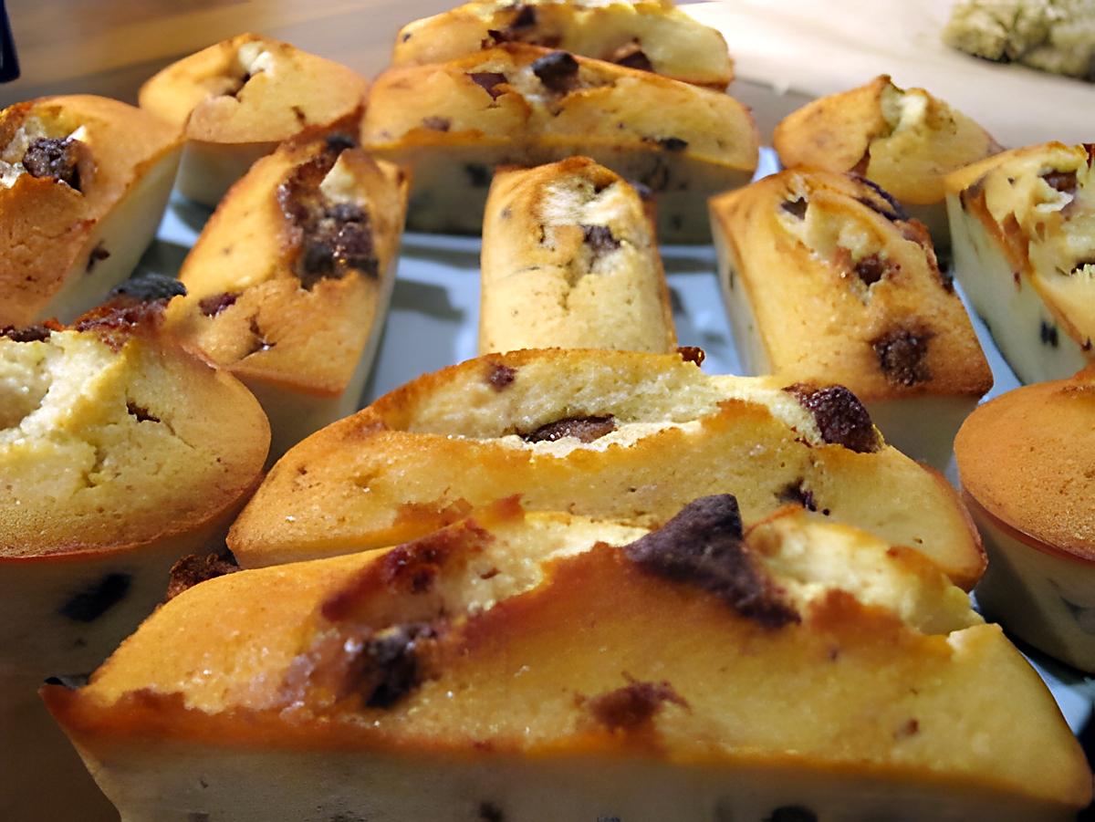 recette Financiers au chocolat au lait et éclat de Toblérone crunchy