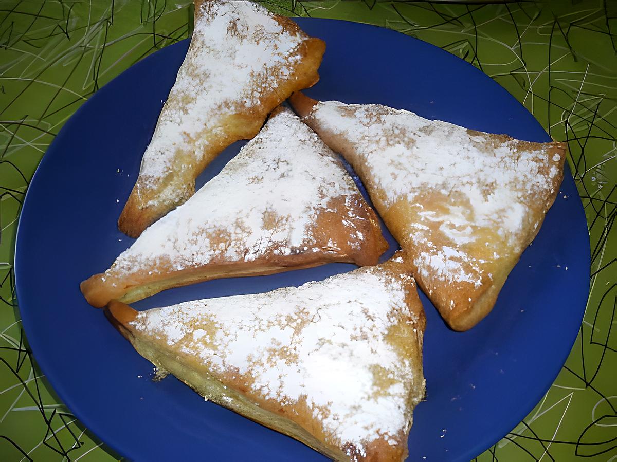 recette triangles fourrrés crème patissière