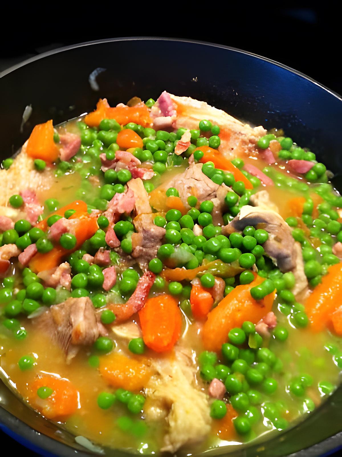 recette Sauté de veau aux petits pois croquants !