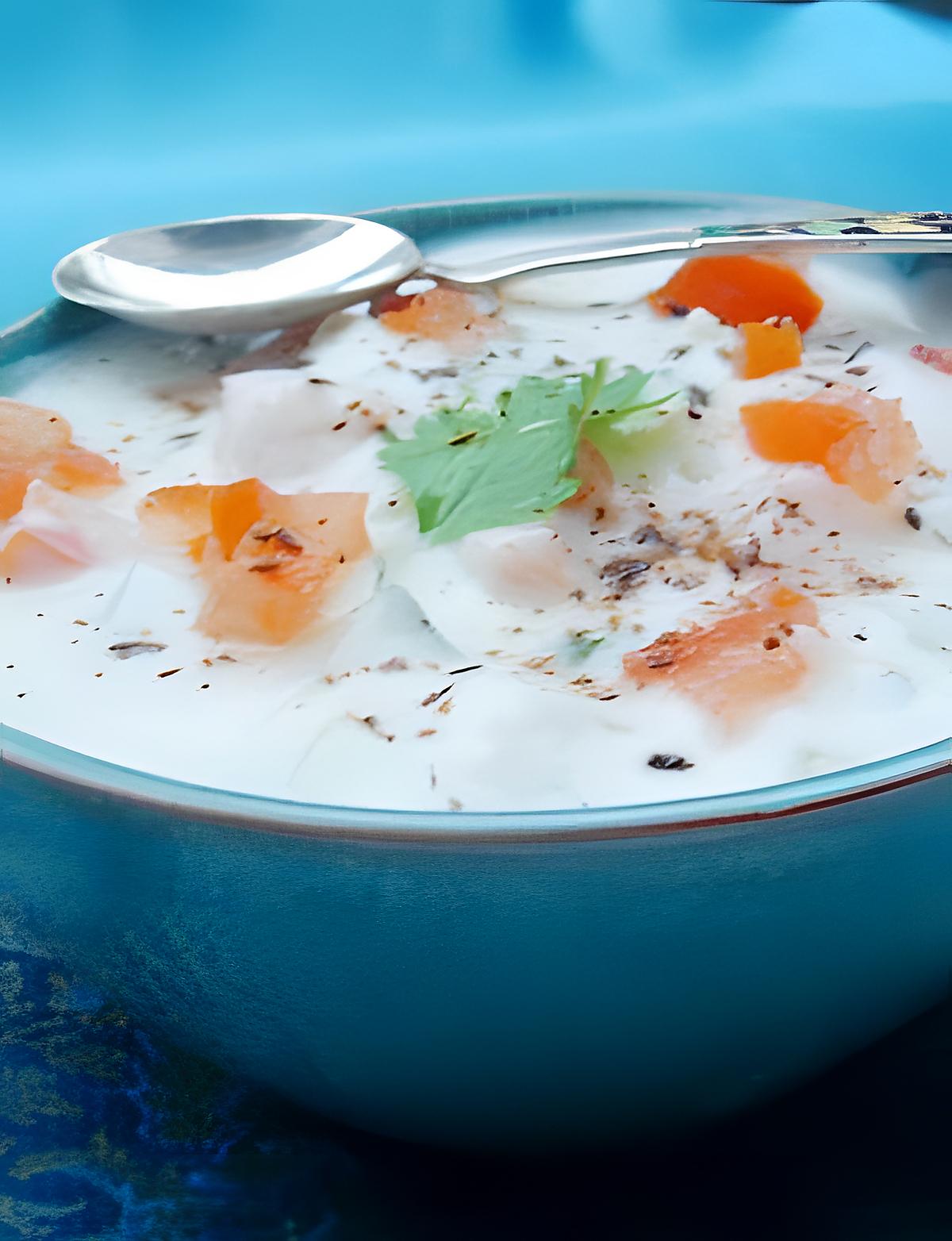 recette Recette indienne Raita concombre tomate