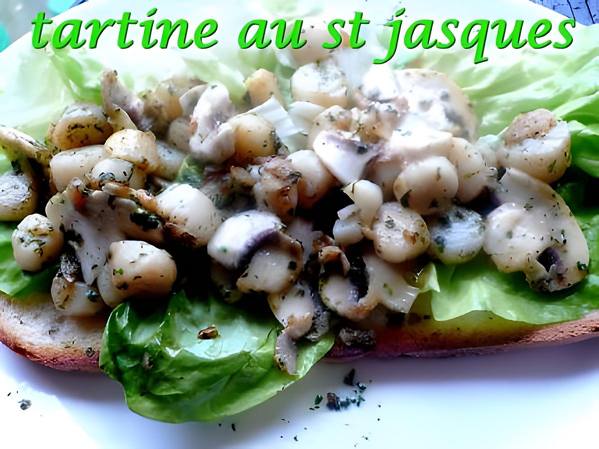 recette tartine au st jacque