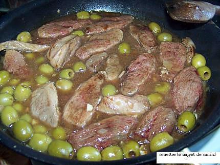 recette Magrets de canard gras aux olives