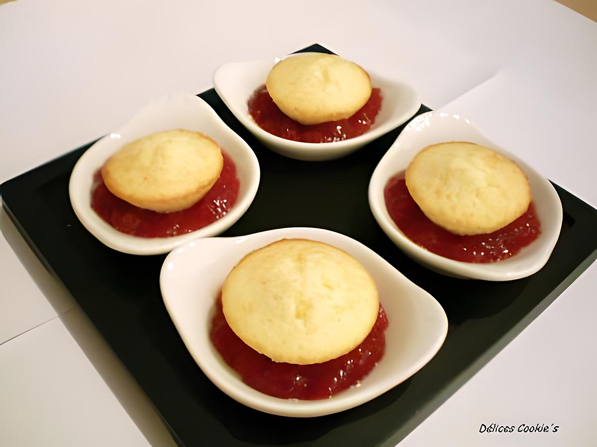 recette Petites bouchées au citron et sa confiture de fraises