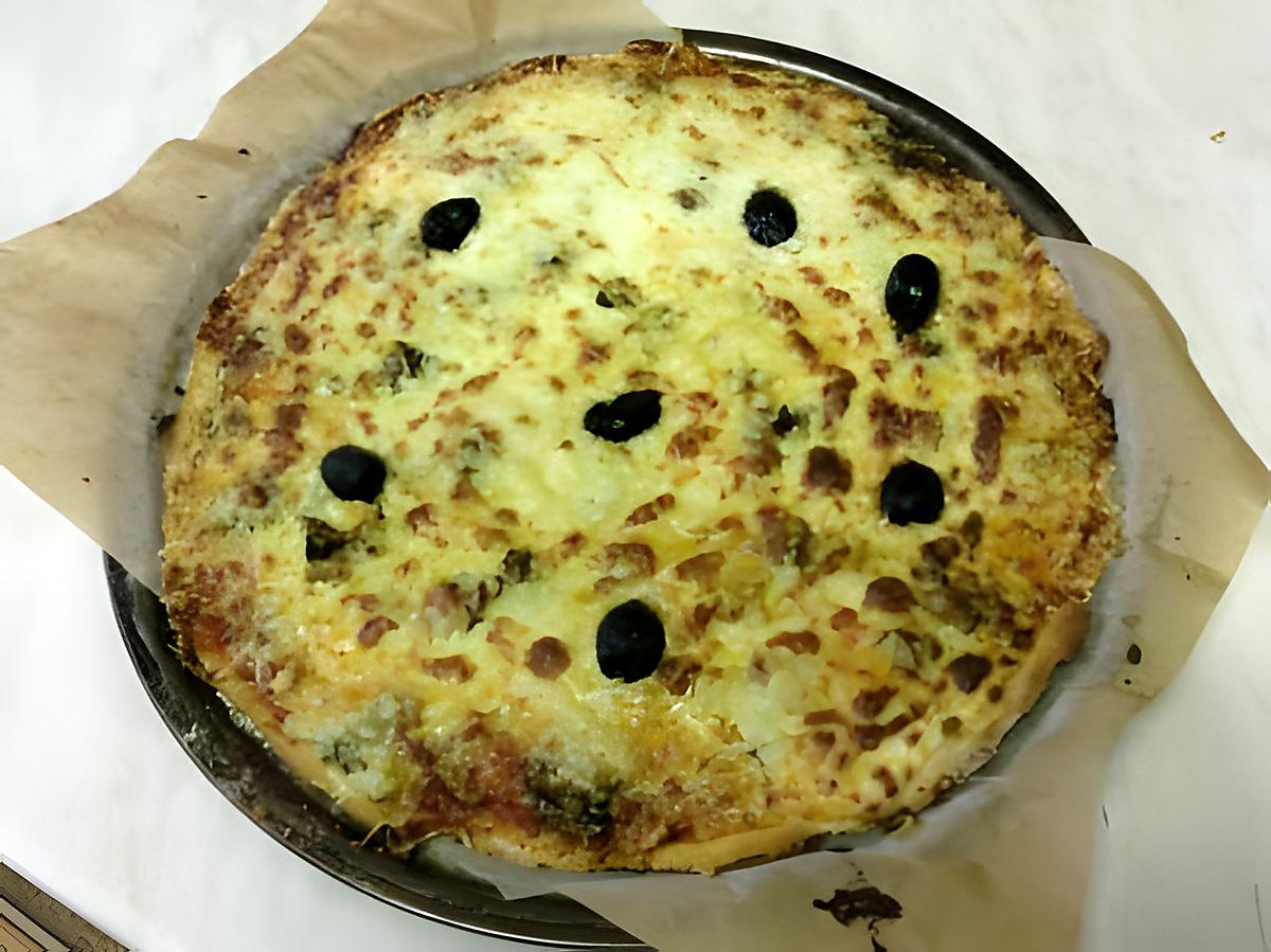 recette pizza aux champignons et à la crème