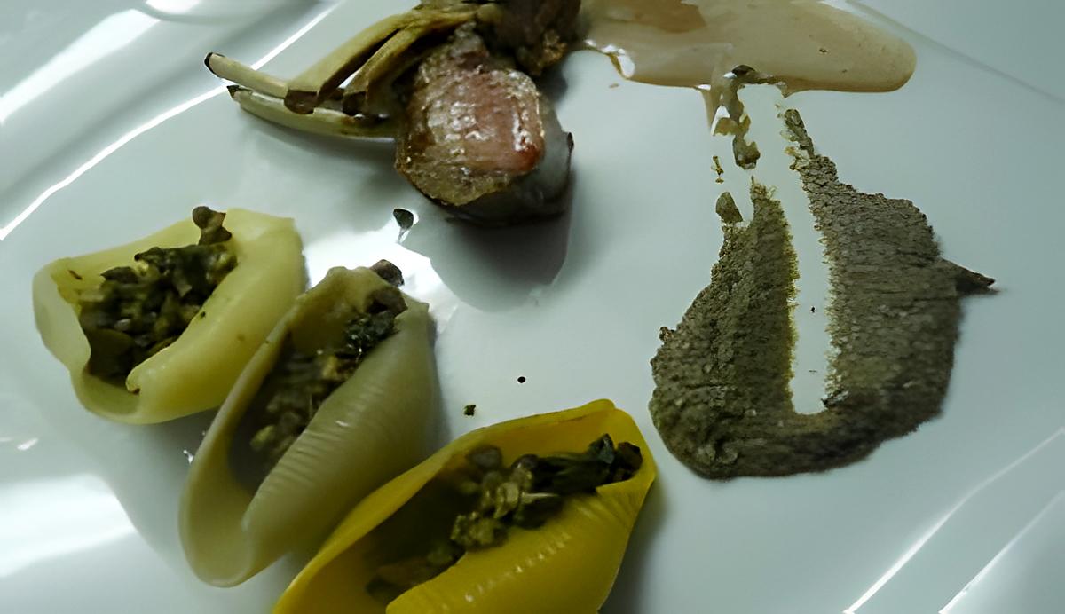 recette Couronne d’agneau simplement rôtie, champignons bruns en deux façons