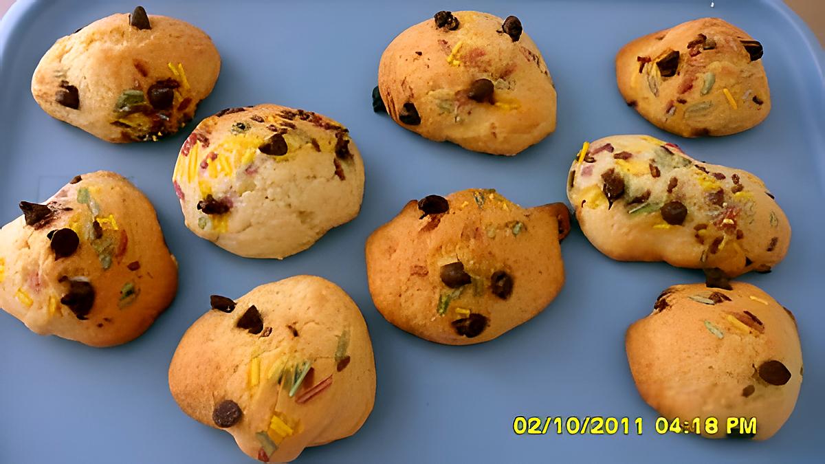 recette Petits biscuits multicolores