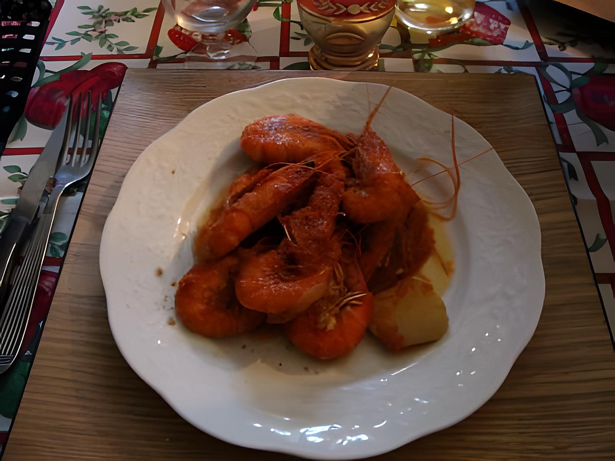 recette GAMBAS sauce piquante