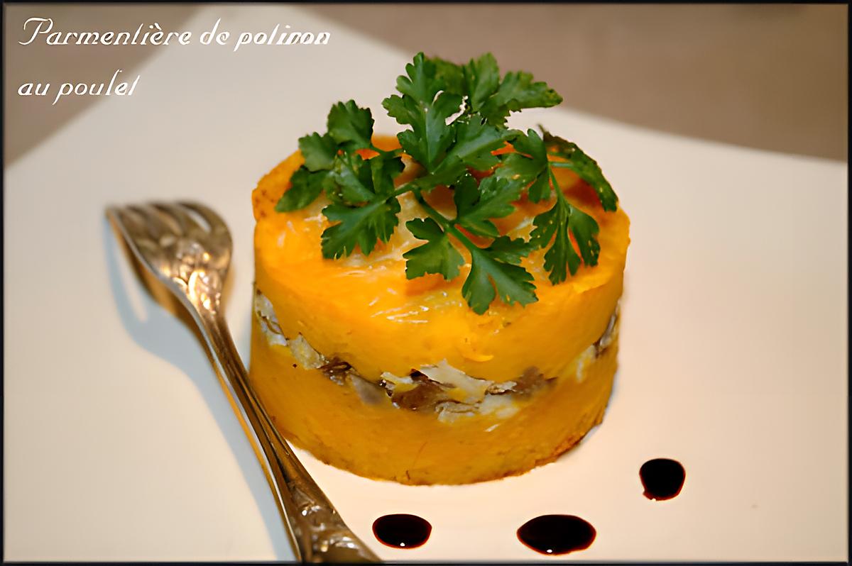 recette Parmentière de potiron et poulet