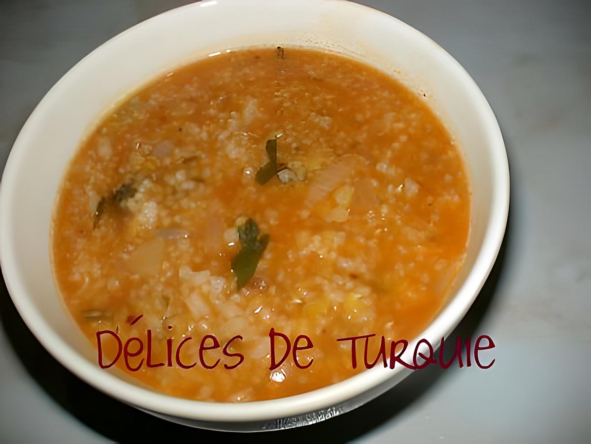 recette Soupe boulgour - riz - lentilles