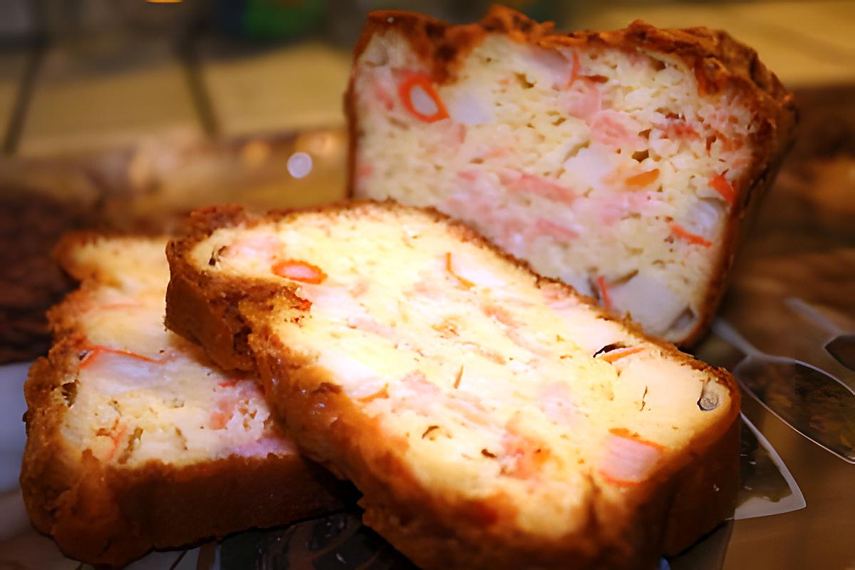 recette Cake saumon & surimi