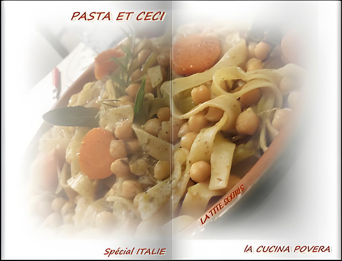 recette Pâtes et pois chiche (pasta e ceci, recette italienne)
