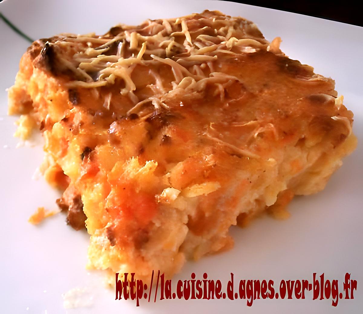 recette carottes parmentier au gratin