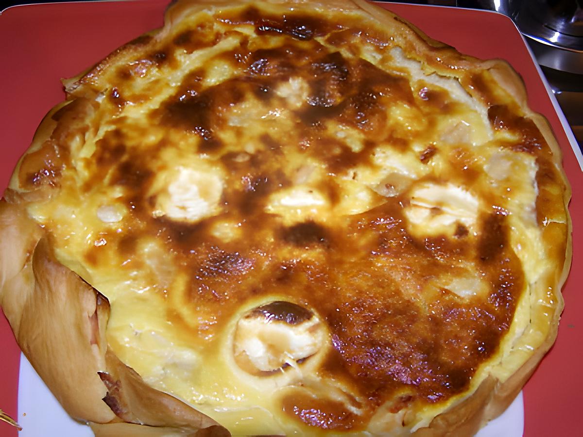 recette quiche poulet curry chevre