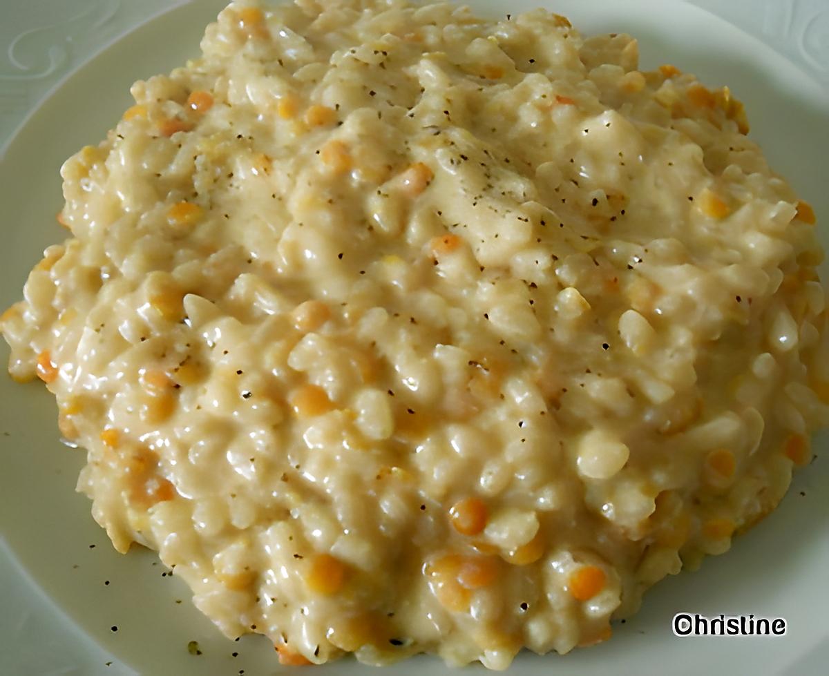 recette Risotto aux lentilles corail et gingembre frais