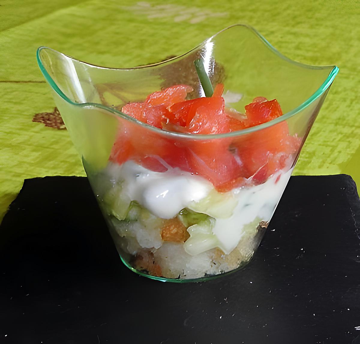 recette TRIFLE DE SAUMON FUME