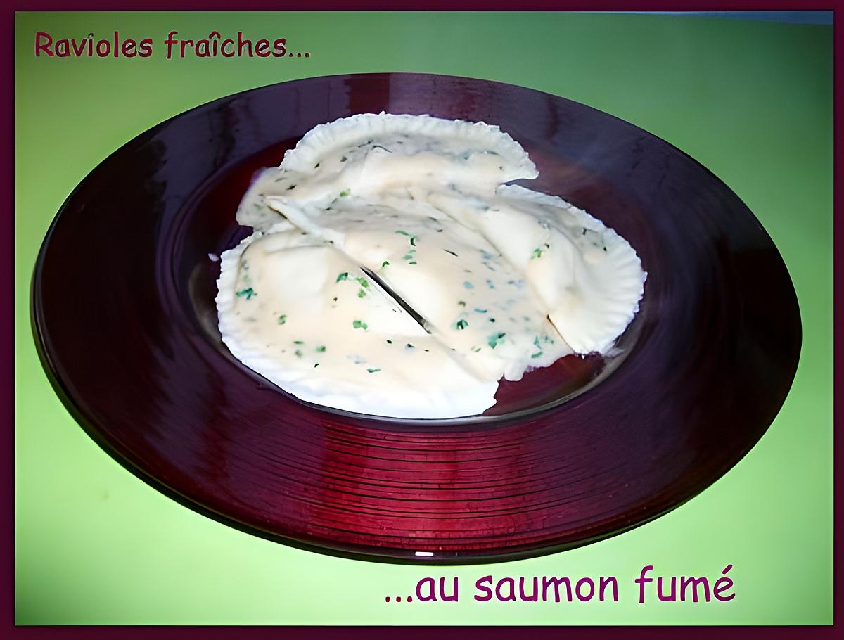 recette Ravioles fraîches au saumon fumé