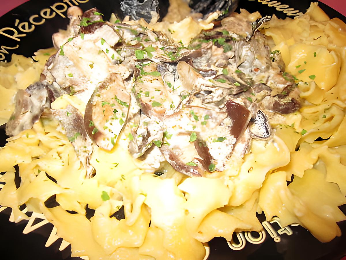 recette Tagliatelles fraiches au champignons