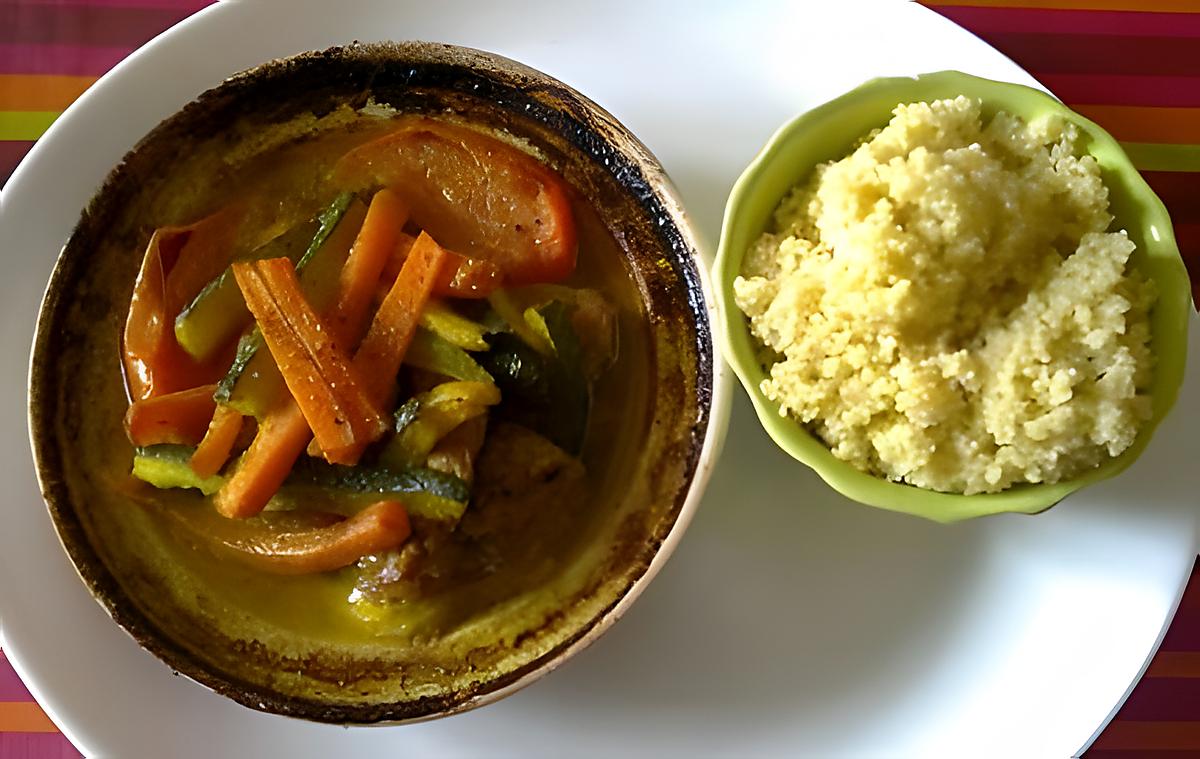 recette Tajine d'agneau aux petits légumes