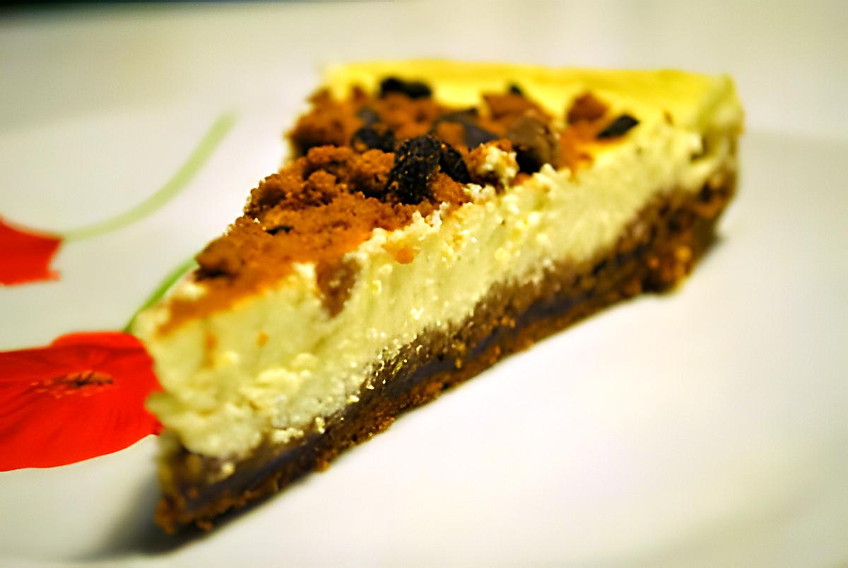 recette Cheesecake crémeux spéculoos et pépites de chocolat